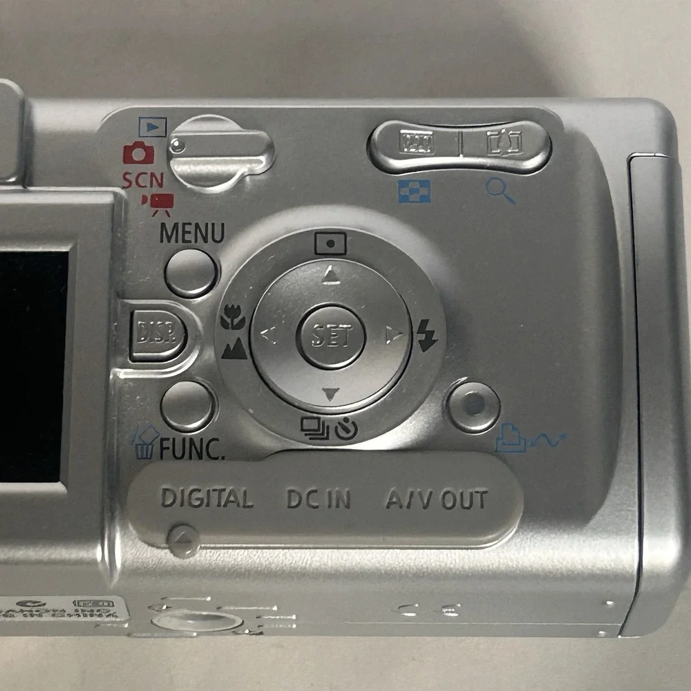 Canon PowerShot PC 1080 Digital Camera  Silver Tested  No USB w/Box ,Manual & SD